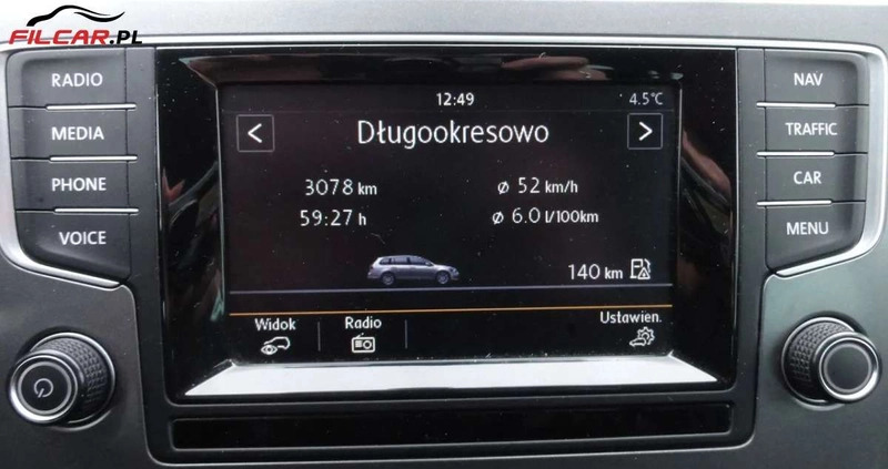 Volkswagen Golf cena 37990 przebieg: 245000, rok produkcji 2015 z Zakliczyn małe 301